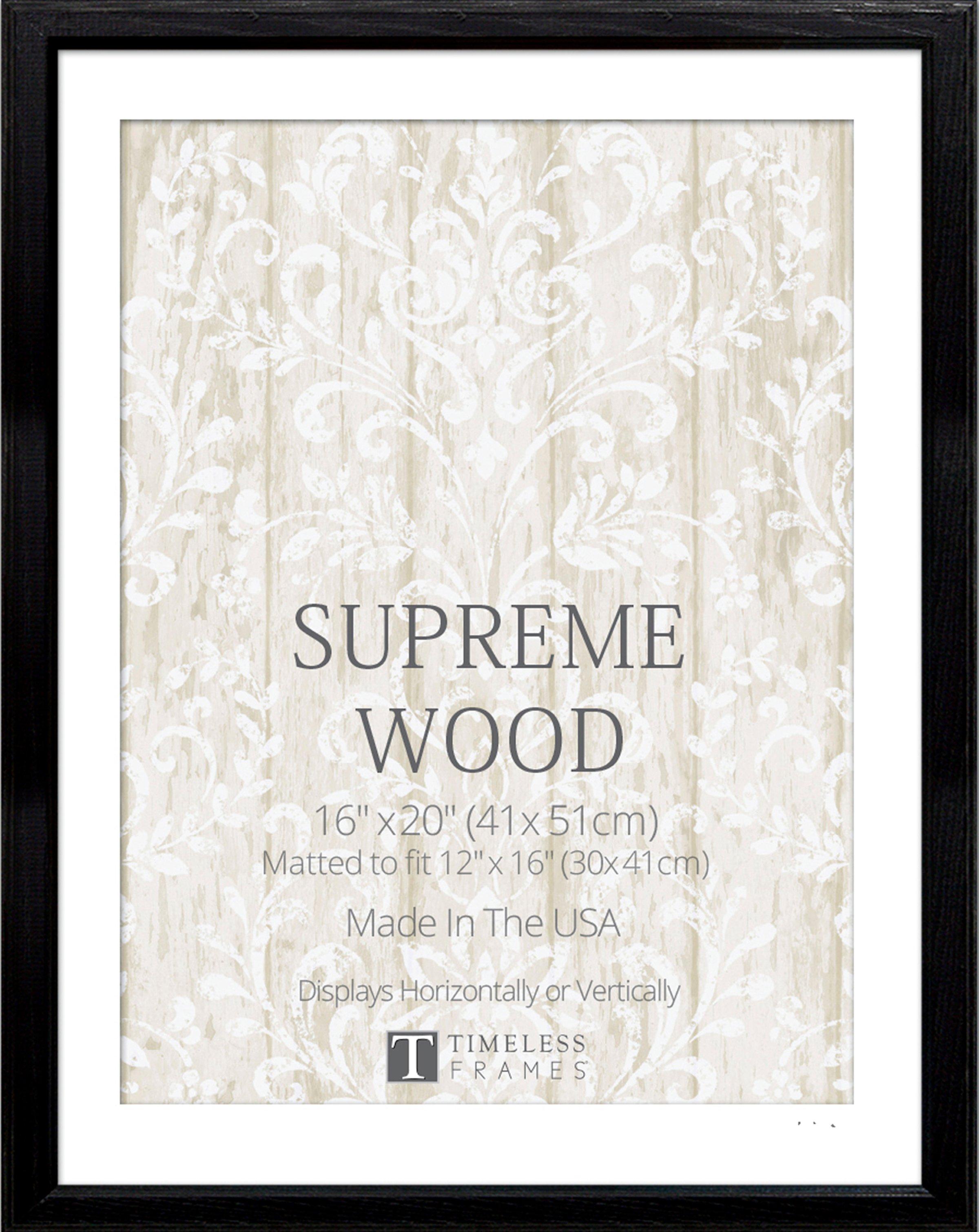 TIMELESS FRAMES Supreme Woods (12x16) Black Wall Frame