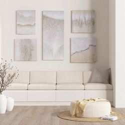 Natural Essence Abstract 5-piece Gallery Canvas Wall Art Set
