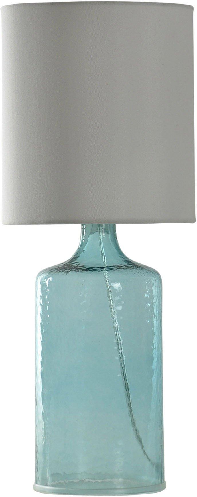StyleCraft Tall Seeded Glass Table Lamp