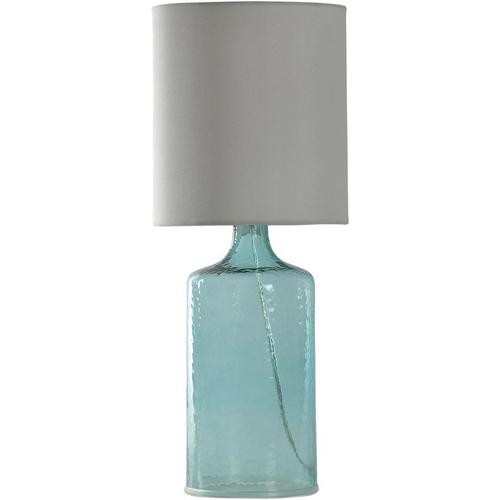 StyleCraft Tall Seeded Glass Table Lamp