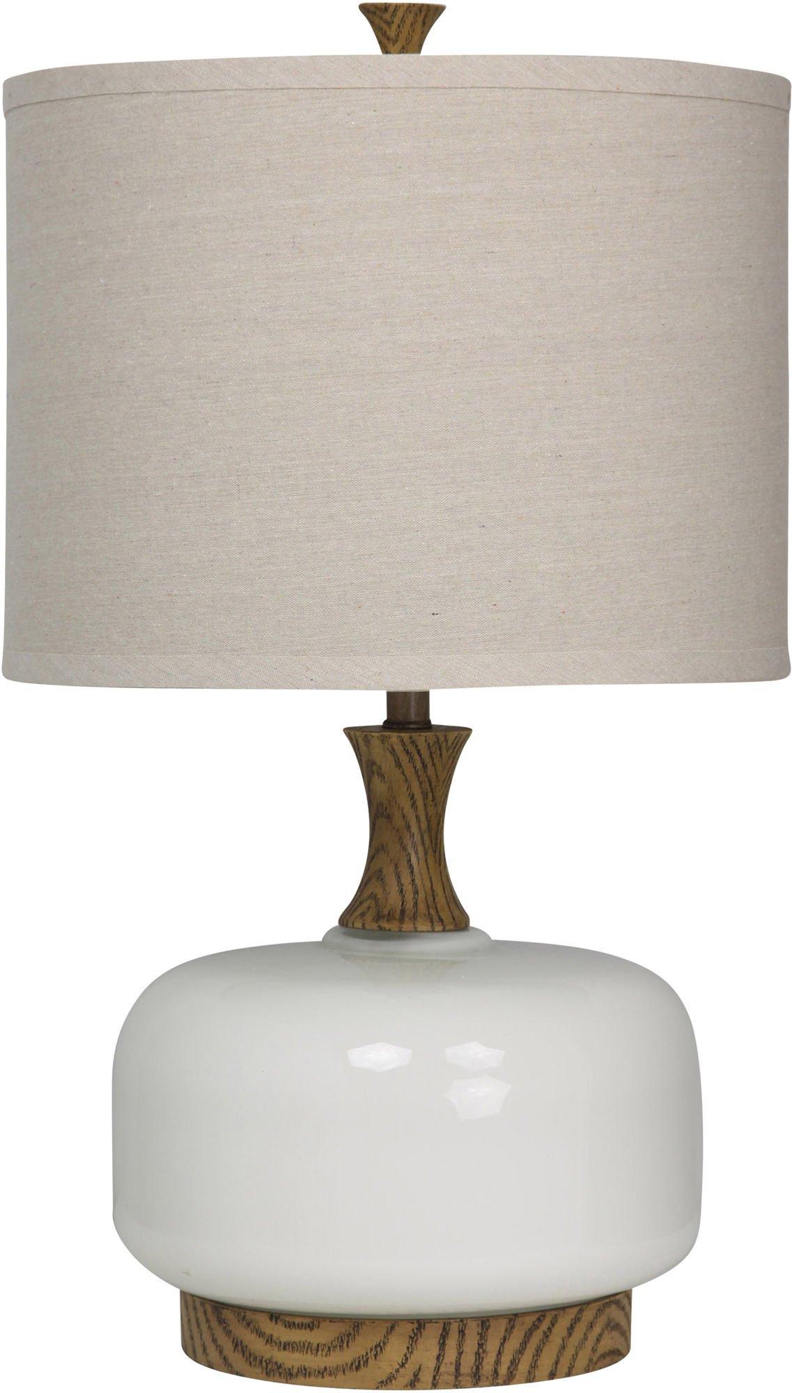 Transitional Wood & Ceramic Table Lamp