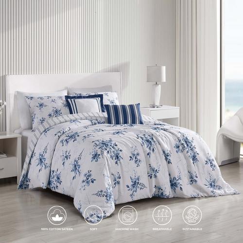 Bebejan Blue Art 5-Piece Reversible Comforter Set