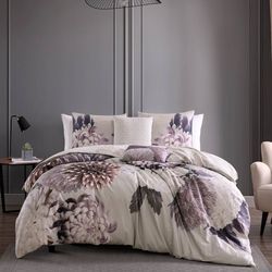 Bebejan Bloom Purple 5-Piece Reversible Comforter Set