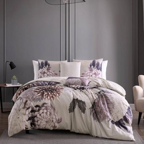 Bebejan Bloom Purple 5-Piece Reversible Comforter Set