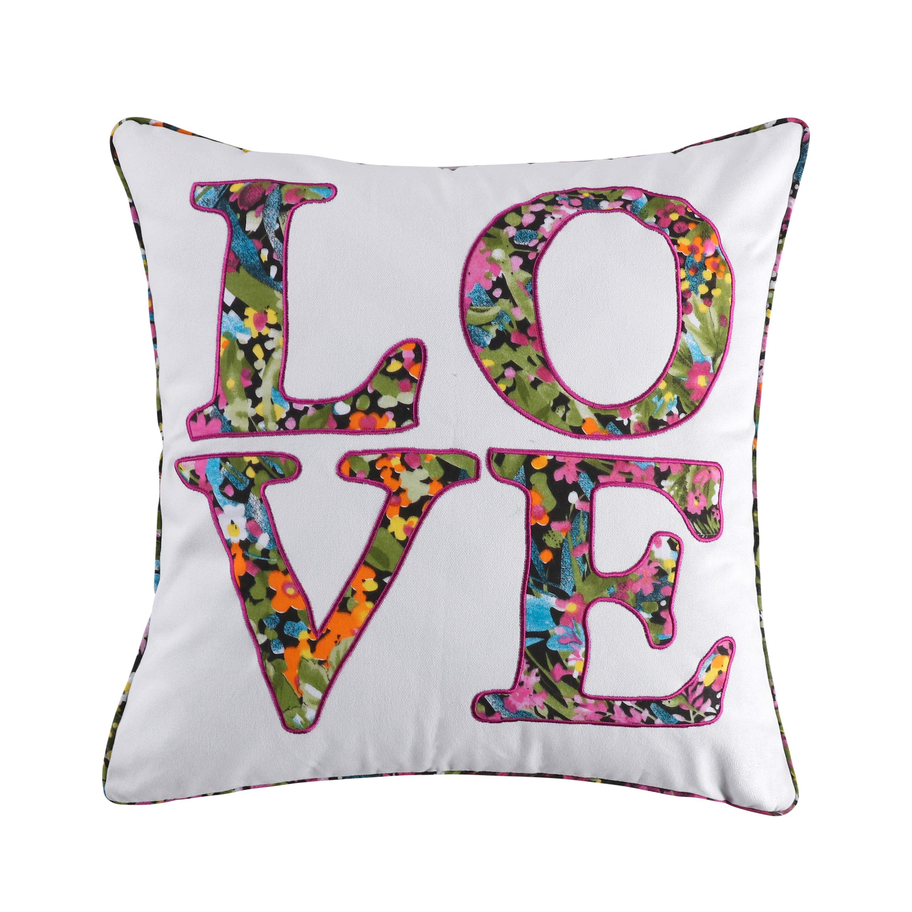 Levtex Home Basel Ditsy Floral Love Decorative Pillow