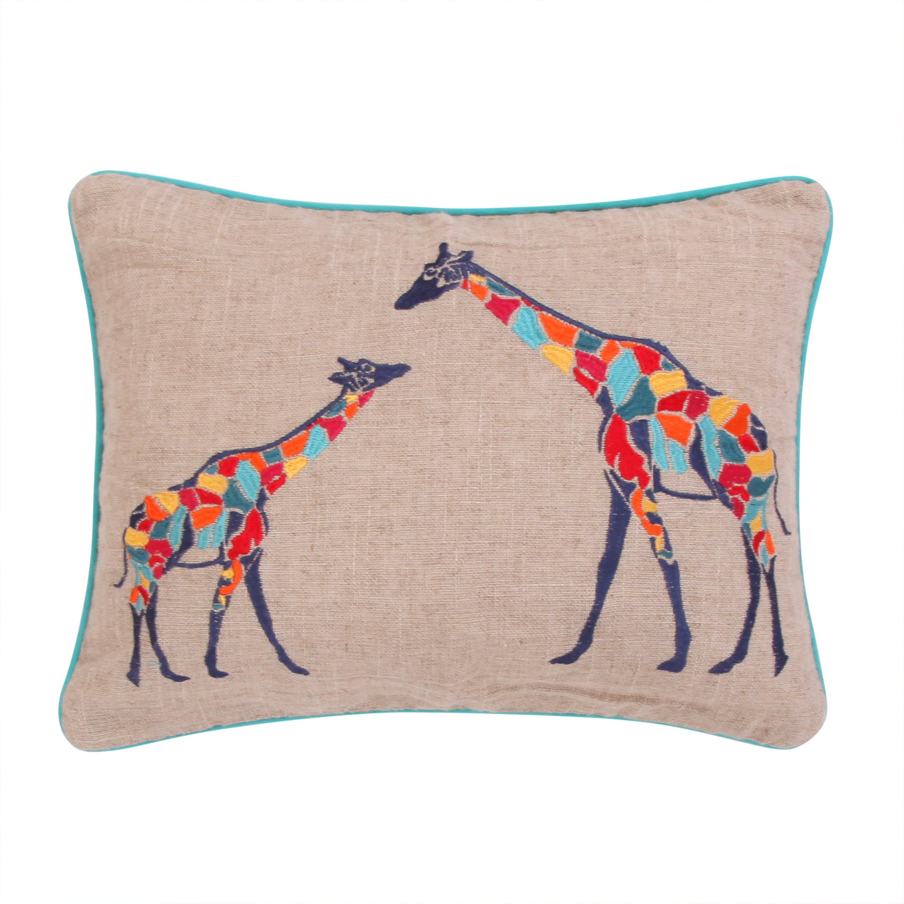 Levtex Home Mackenzie Giraffes Burlap Pillow
