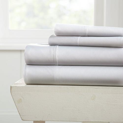 Home Collections Premium Ultra Soft Pinstriped Sheet Set