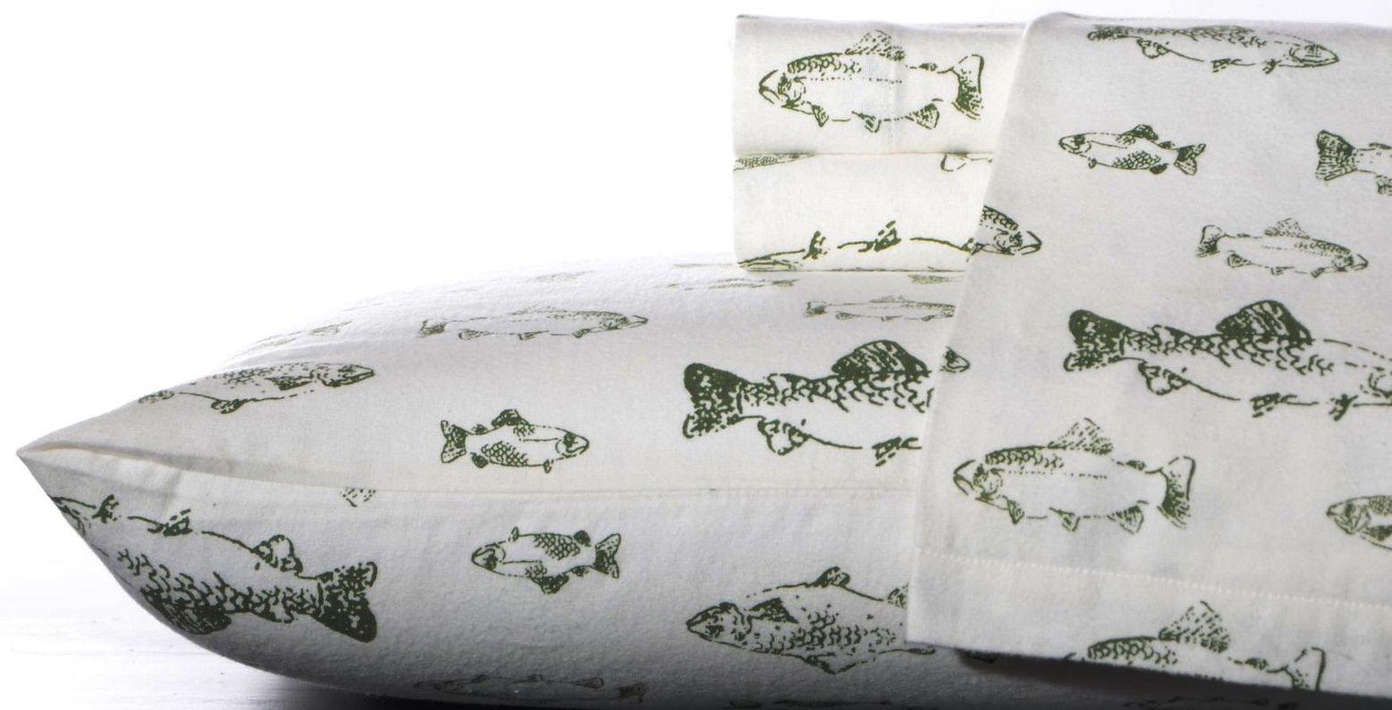 Photos - Bed Linen Eddie Bauer School of Fish Flannel Full Sheet Set 