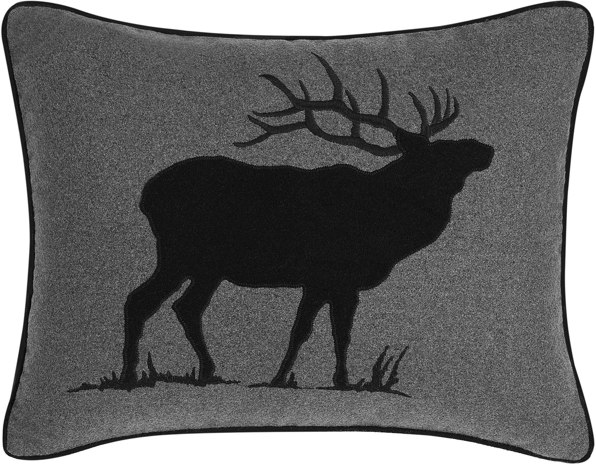 Elk Charcoal Throw Pillow