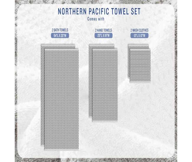 Northern Pacific 6-Piece Bath Towel Set