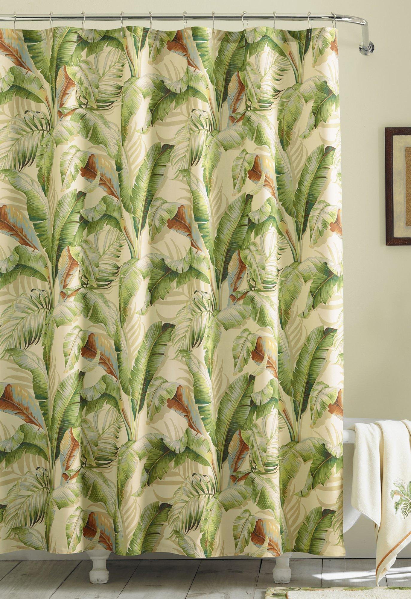 Palmiers Medium Green Shower Curtain