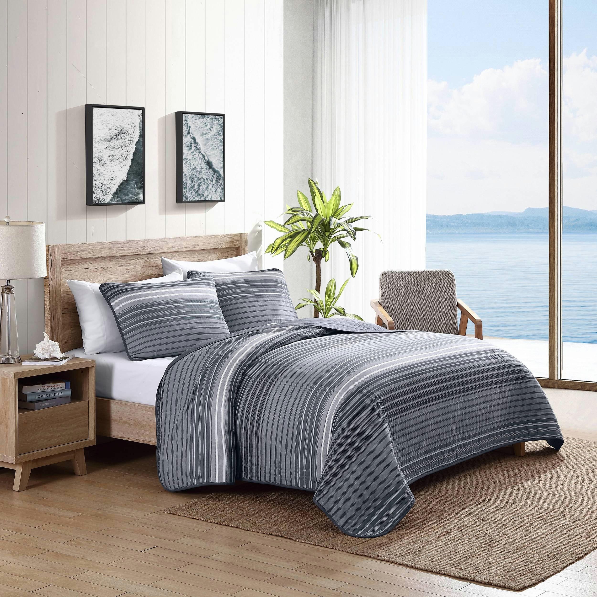 Nautica Ridgeport Stripe Cotton Quilt Set & Reviews