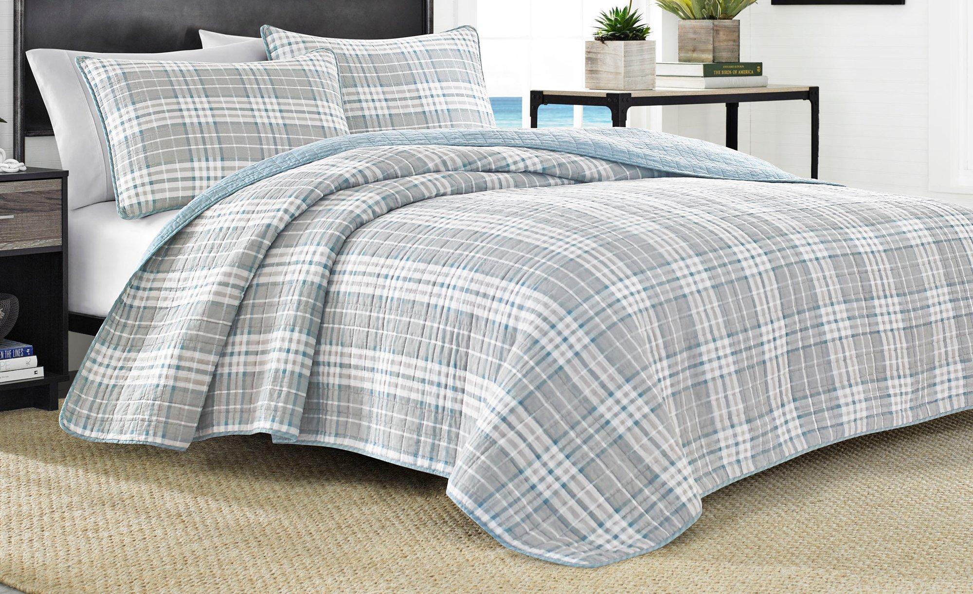 nautica millbrook plaid quilt se