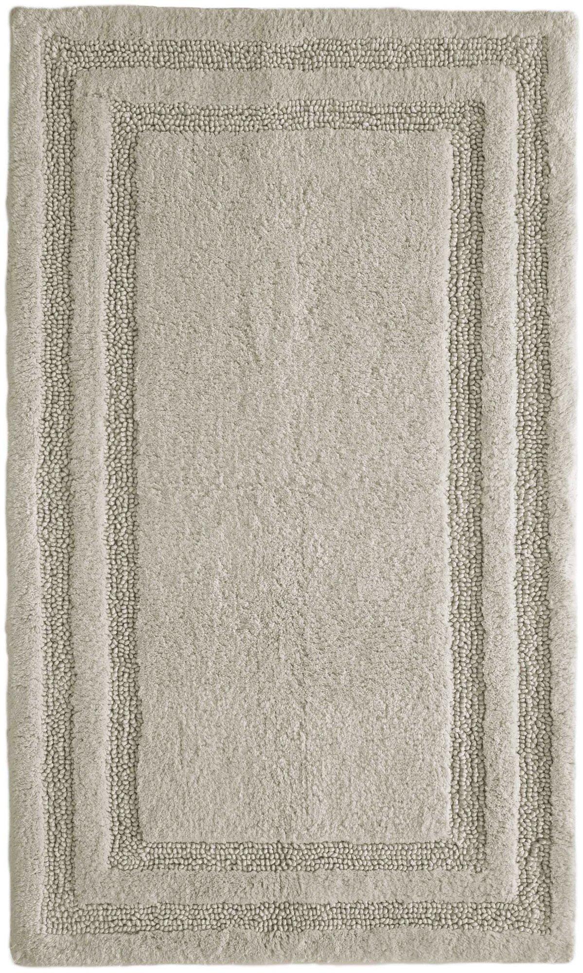 Gray & White Border 2-Piece Bath Rug Set