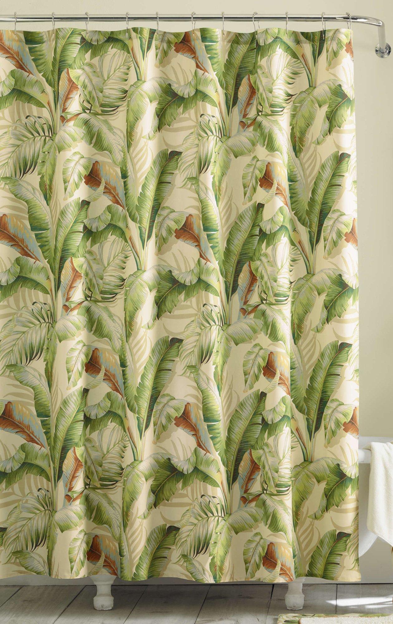 Palmiers Green Shower Curtain