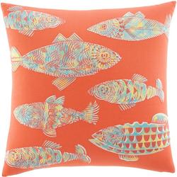 20x20 Batic Fish Square Pillow