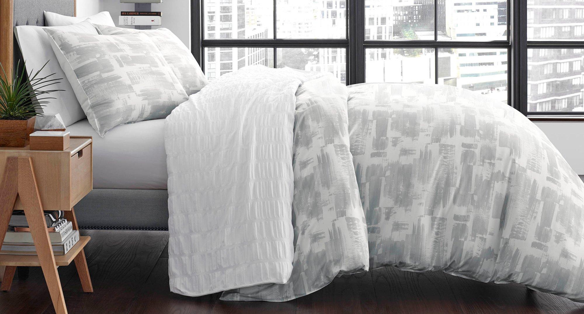 Photos - Bed Linen City Scene Aria Grey Duvet Cover Set