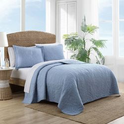 Tommy Bahama Solid Costa Sera 100% Cotton Quilt Set