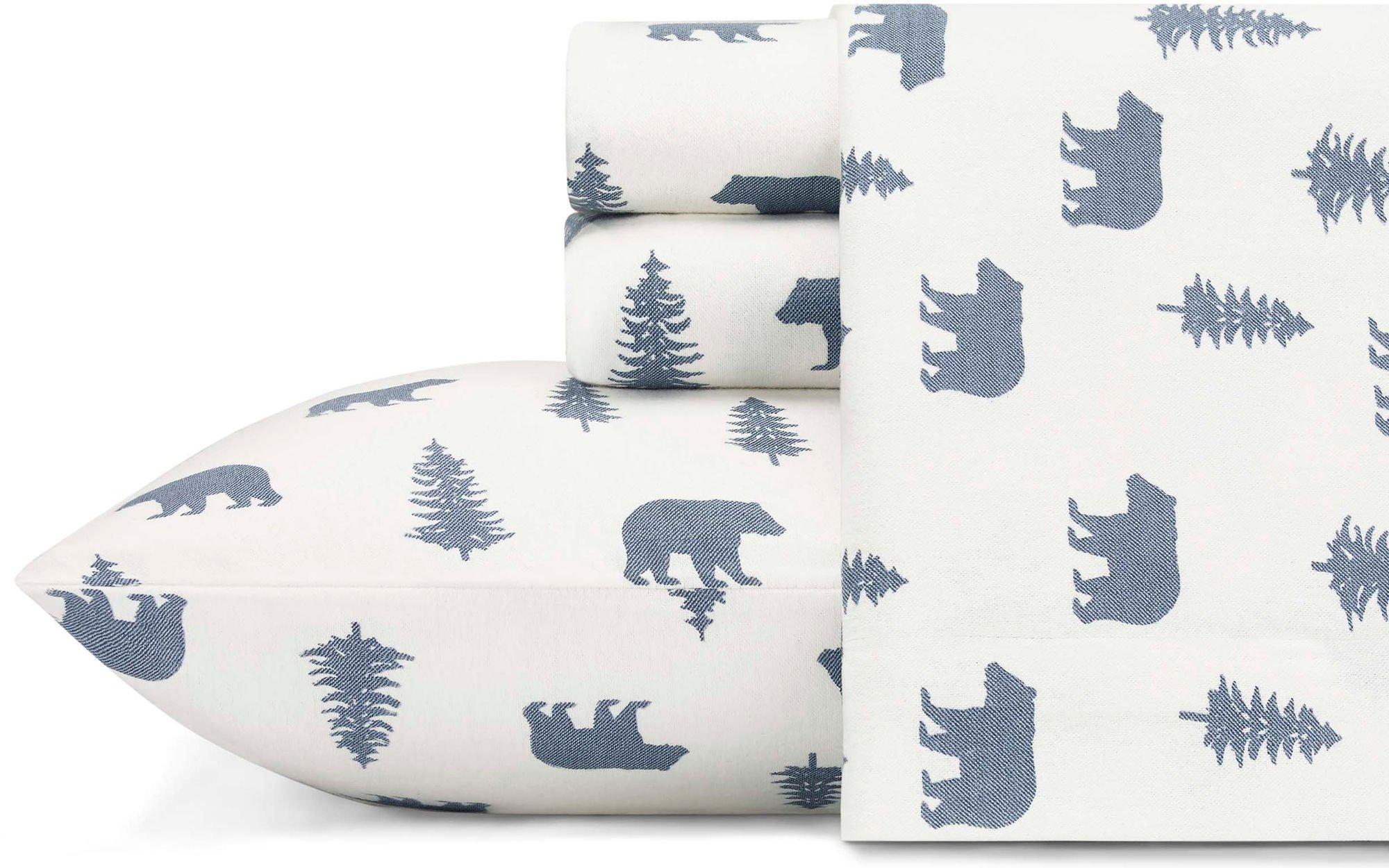 Photos - Pillowcase Eddie Bauer Bears & Trees Flannel Sheet Set 