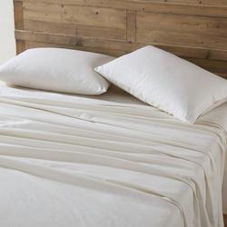 Solid Ivory Cotton Flannel Sheet Set