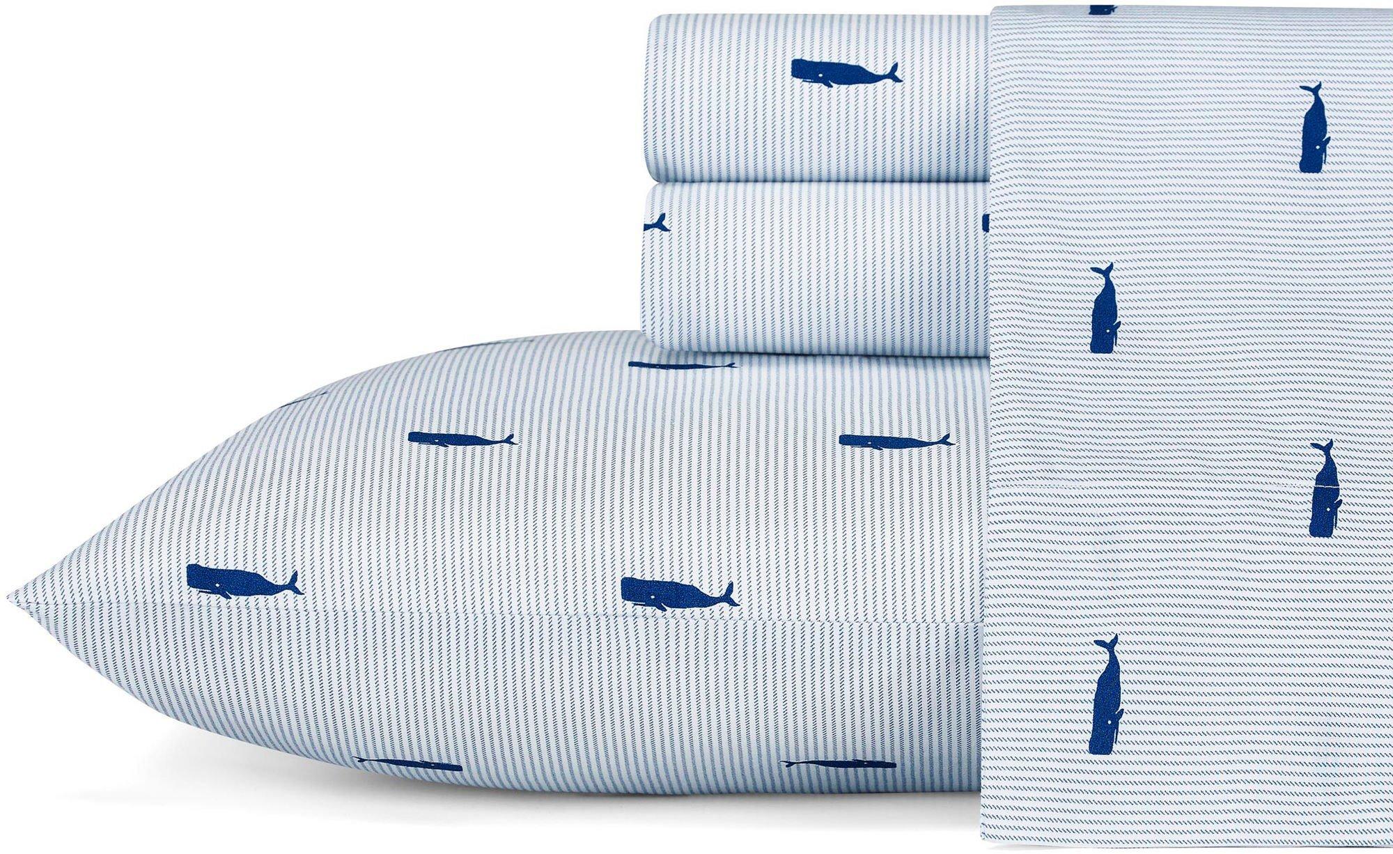 Striped Whale Sheet Set