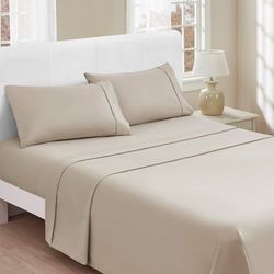 Vella Luxe Fresh Solid Color 4 PC Sheet Set