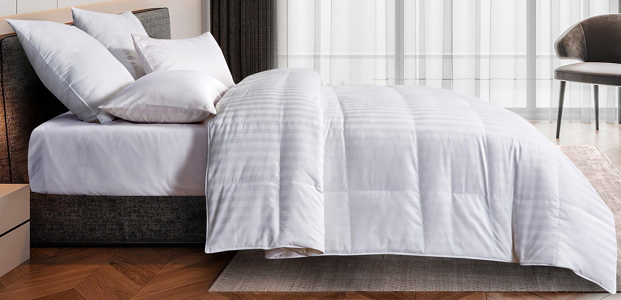 Damask Cotton Goose Down & Feather Comforter