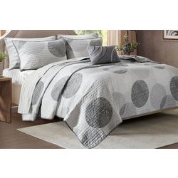 Madison Park Knowles Grey Coverlet Set