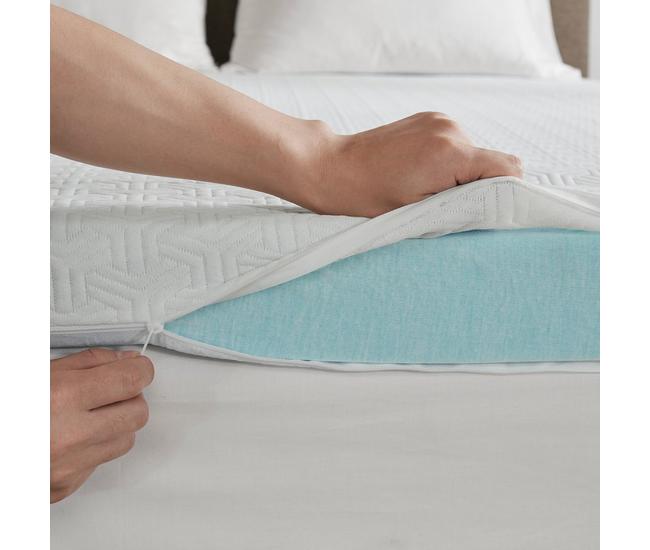 Flexapedic by Sleep Philosophy Gel Memory Foam Pillow with Cooling Cover - White