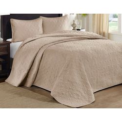 Madison Park Quebec 3 pc Corner Pleated Quilted Bedspread