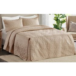 Madison Park Quebec 3 pc Corner Pleated Quilted Bedspread