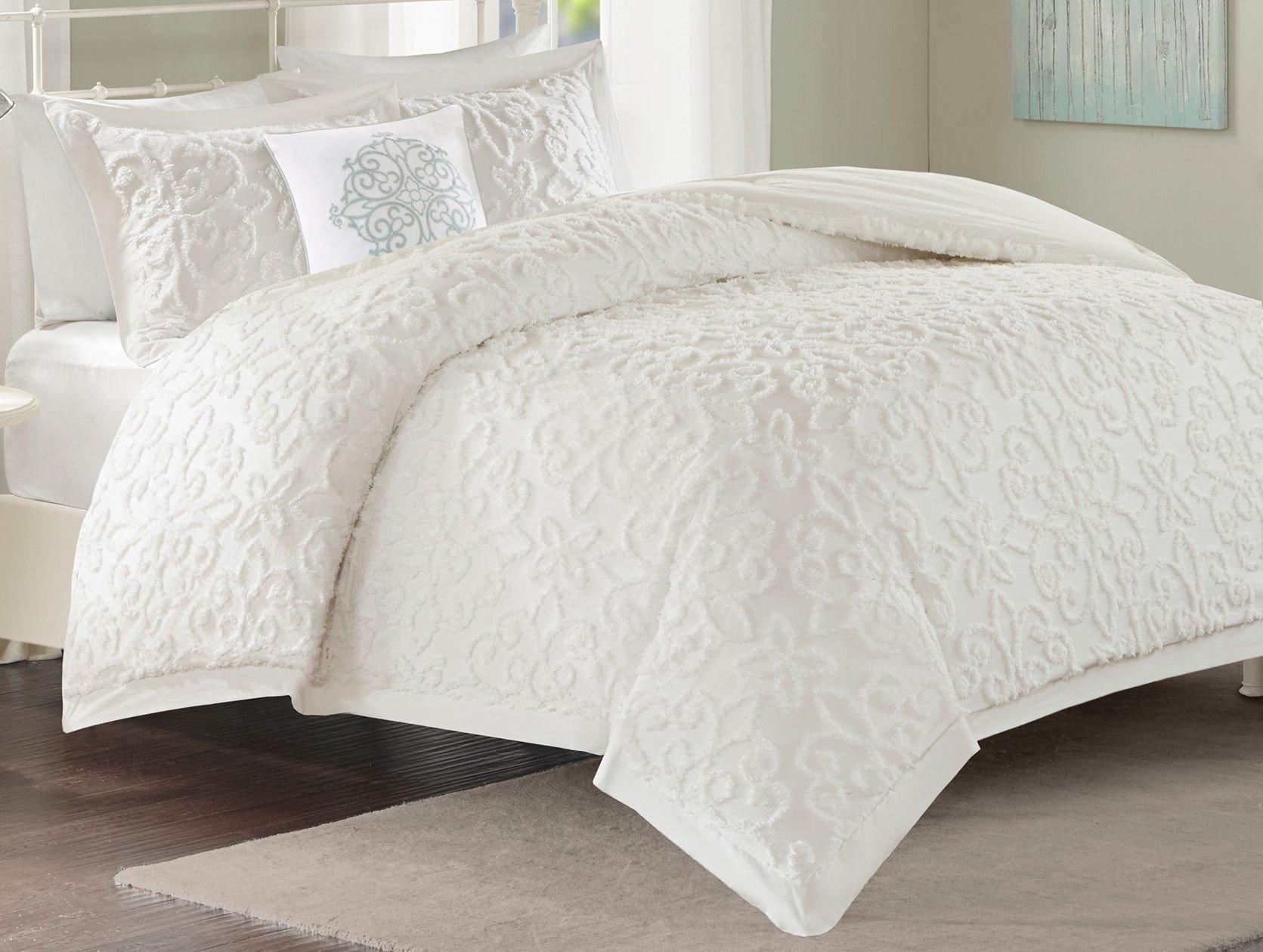 Sabrina White 4-pc. Tufted Comforter Set