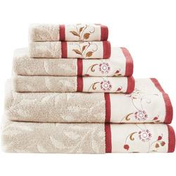 Serene 6-pc. Embroidered Jacquard Towel Set