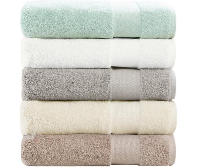 Madison Park Essentials Silver Adrien Super Soft 6 Piece Cotton Towel Set