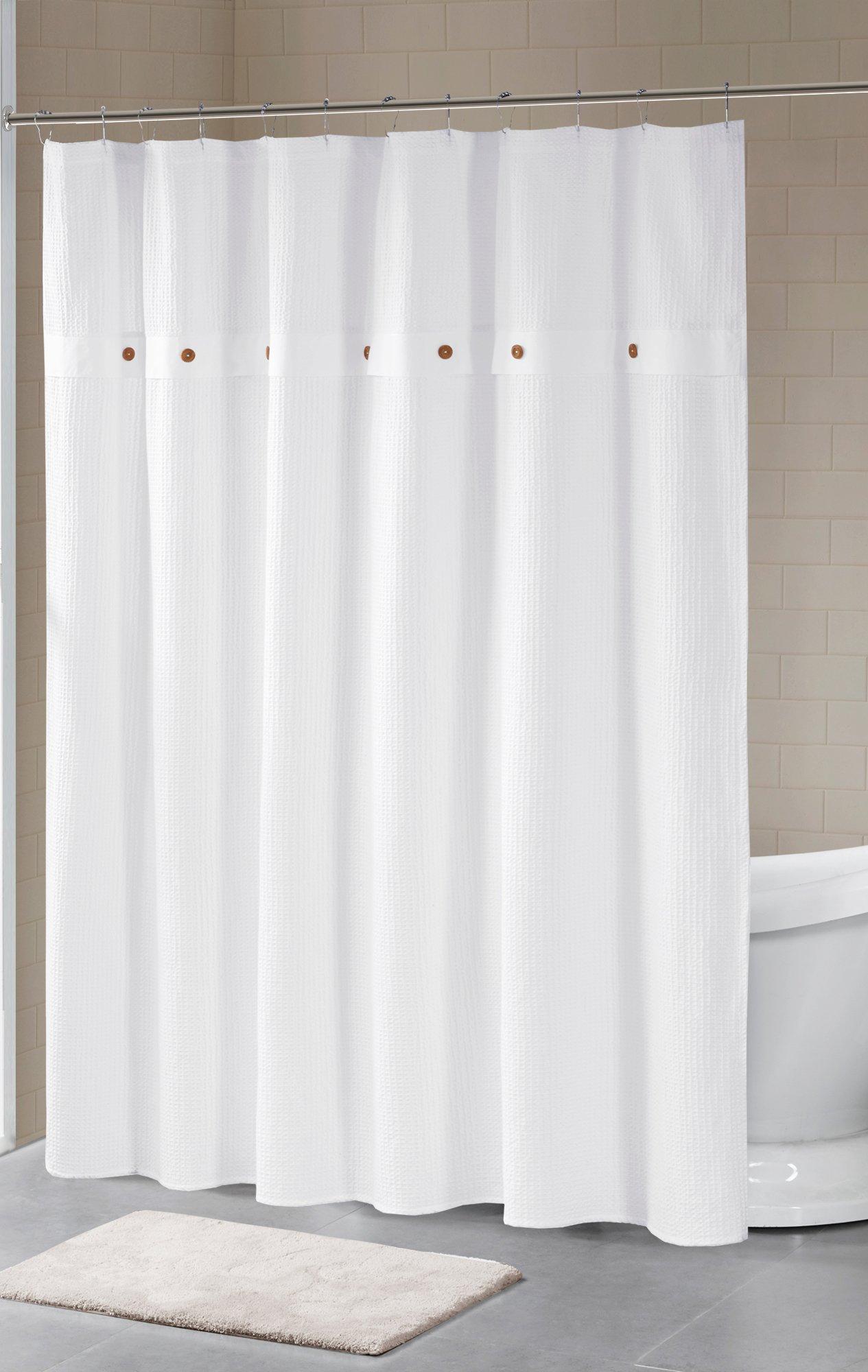 Madison Park Finley Waffle Weave Shower Curtain