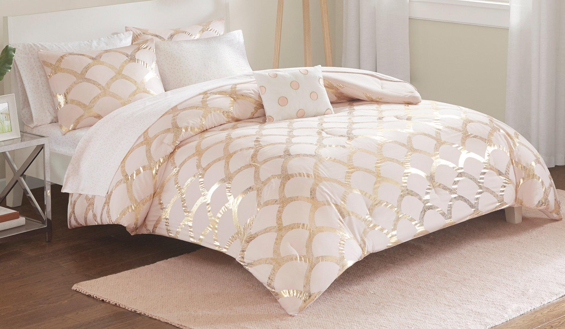 Lorna Blush Comforter & Sheet Set
