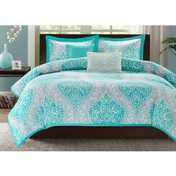 Intelligent Design Senna Aqua Blue Comforter Set