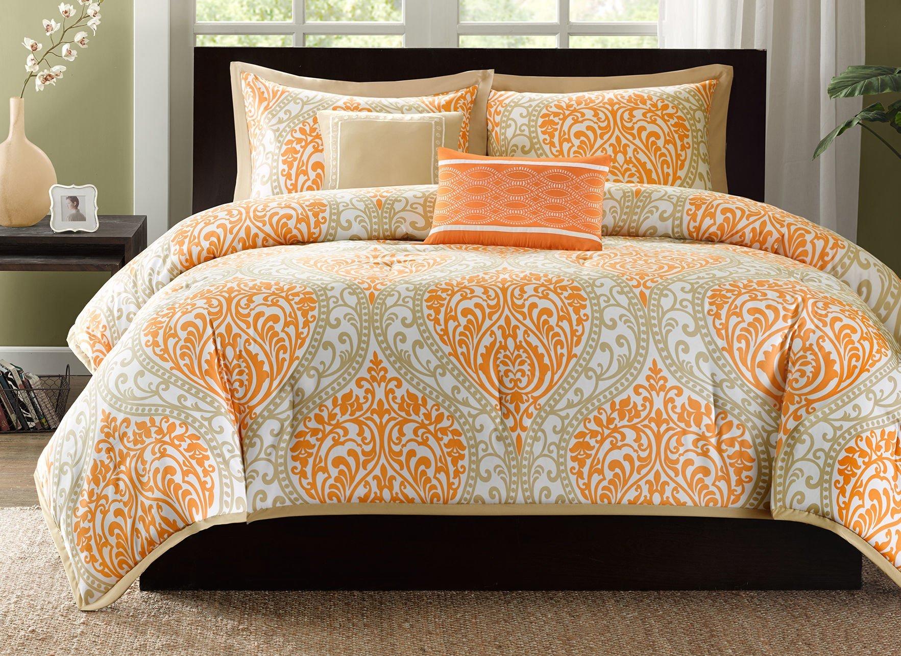 Intelligent Design Senna Orange Comforter Set