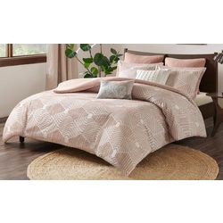Ink & Ivy Ellipse Blush Cotton Jacquard Comforter Set