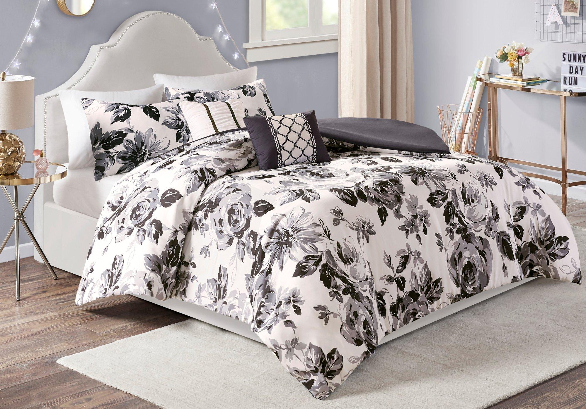 Photos - Bed Linen Intelligent Design Dorsey Floral Print Duvet Cover Set
