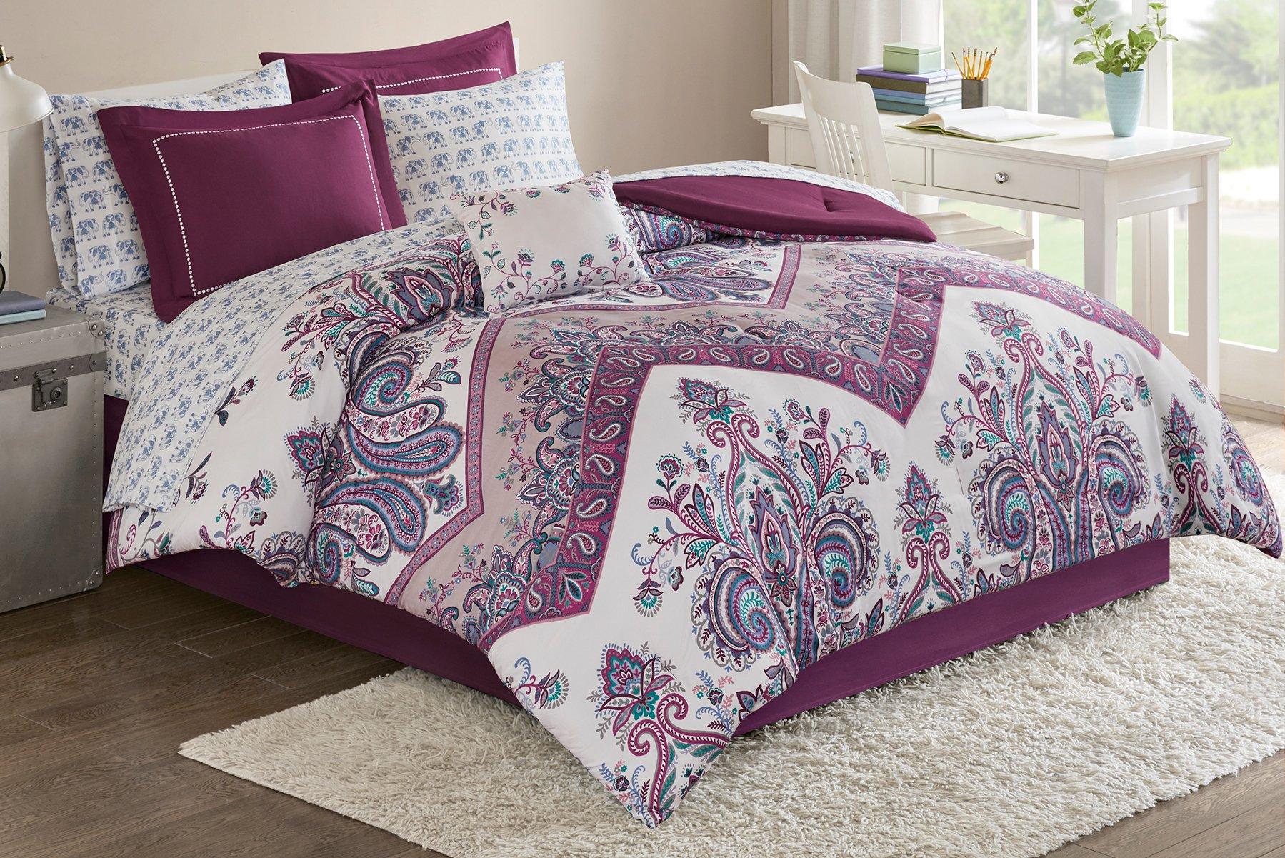 Tulay Purple Comforter & Sheet Set