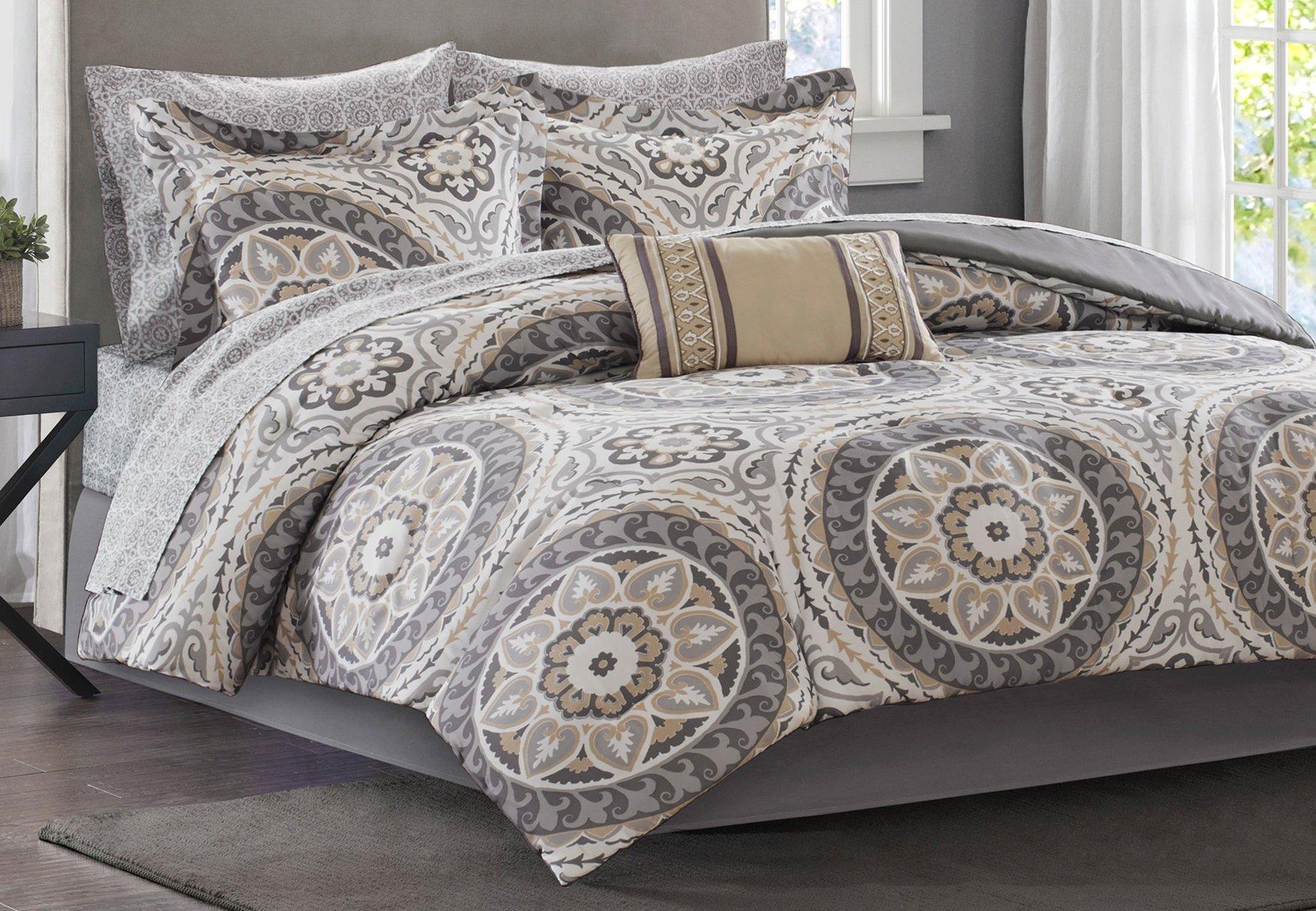 Serenity Taupe Comforter & Sheet Set