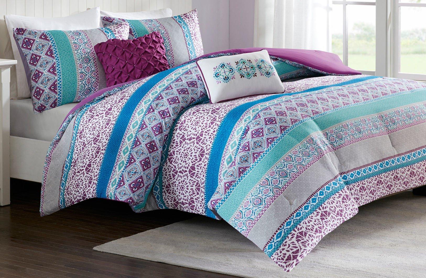 Intelligent Design Joni Purple Comforter Set