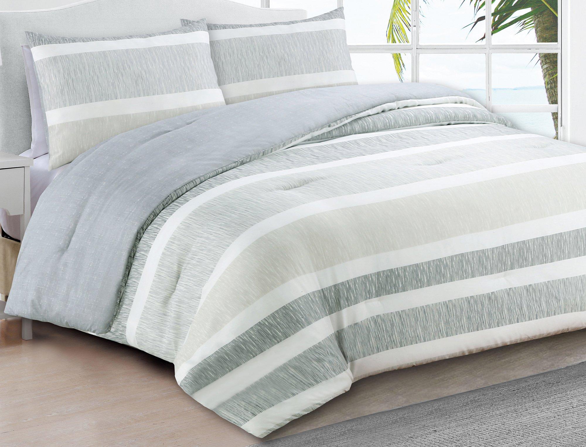 Estate Collection Delray Grey Reversible Comforter Set