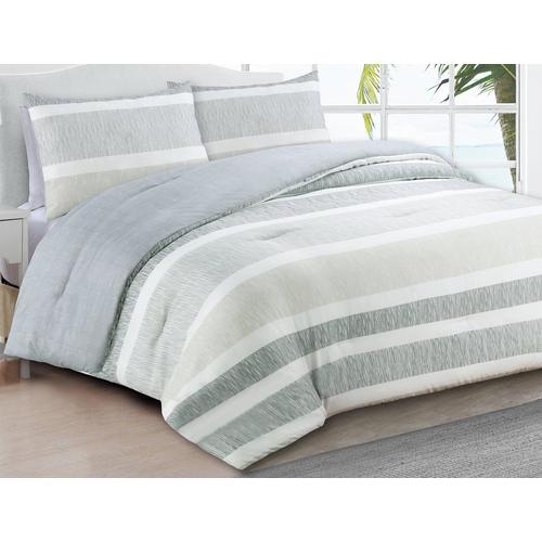 Estate Collection Delray Grey Reversible Comforter Set