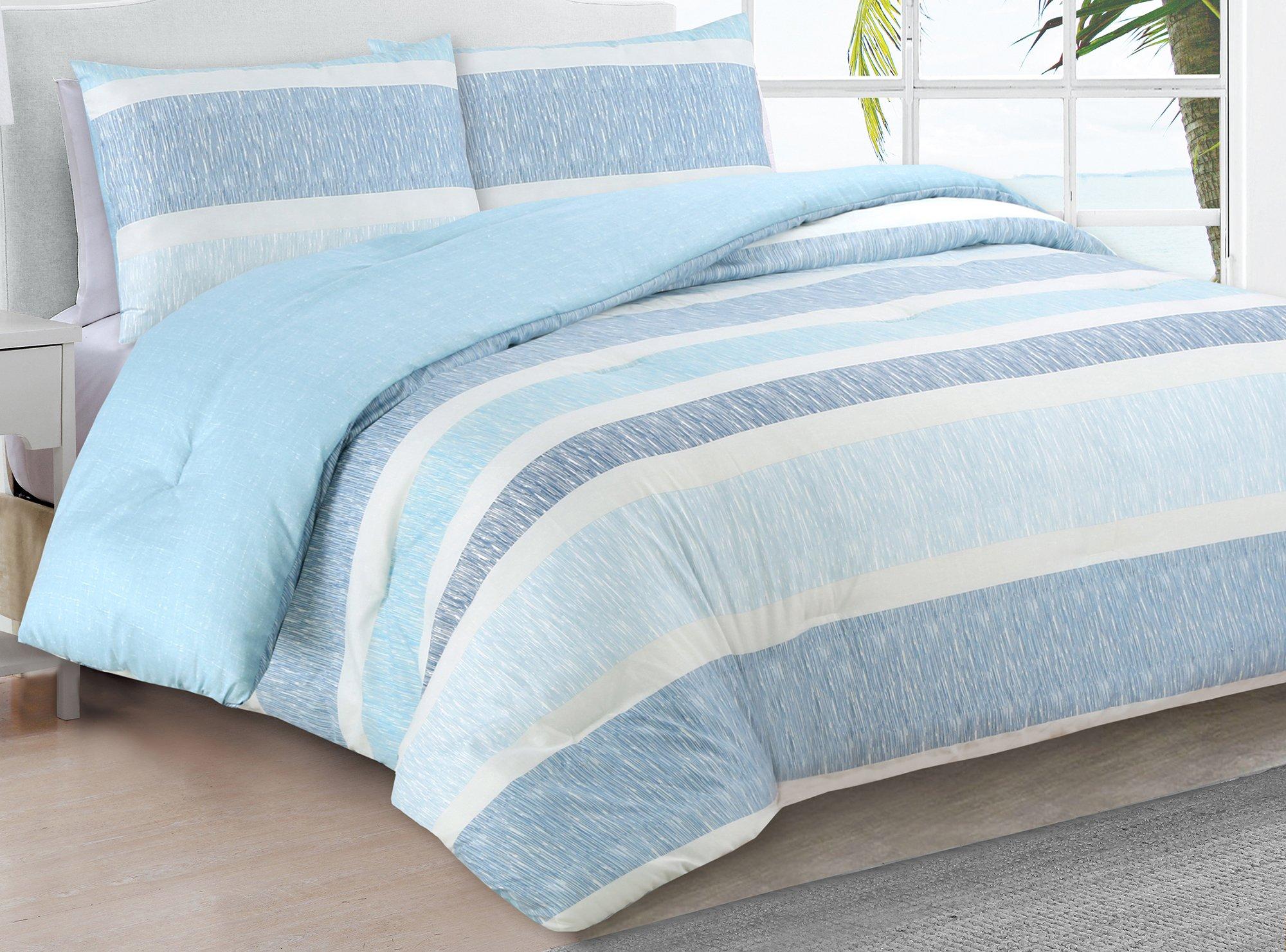 Delray Blue Reversible Comforter Set