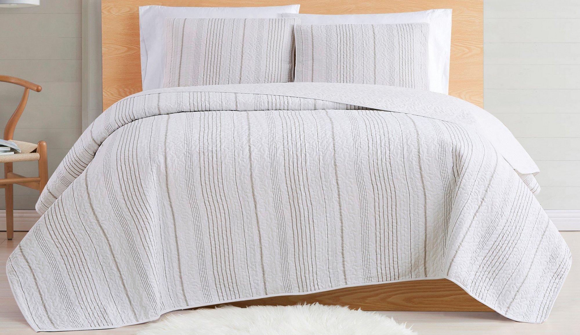 Cottage Classics Warm Hearth Stripe Quilt Set