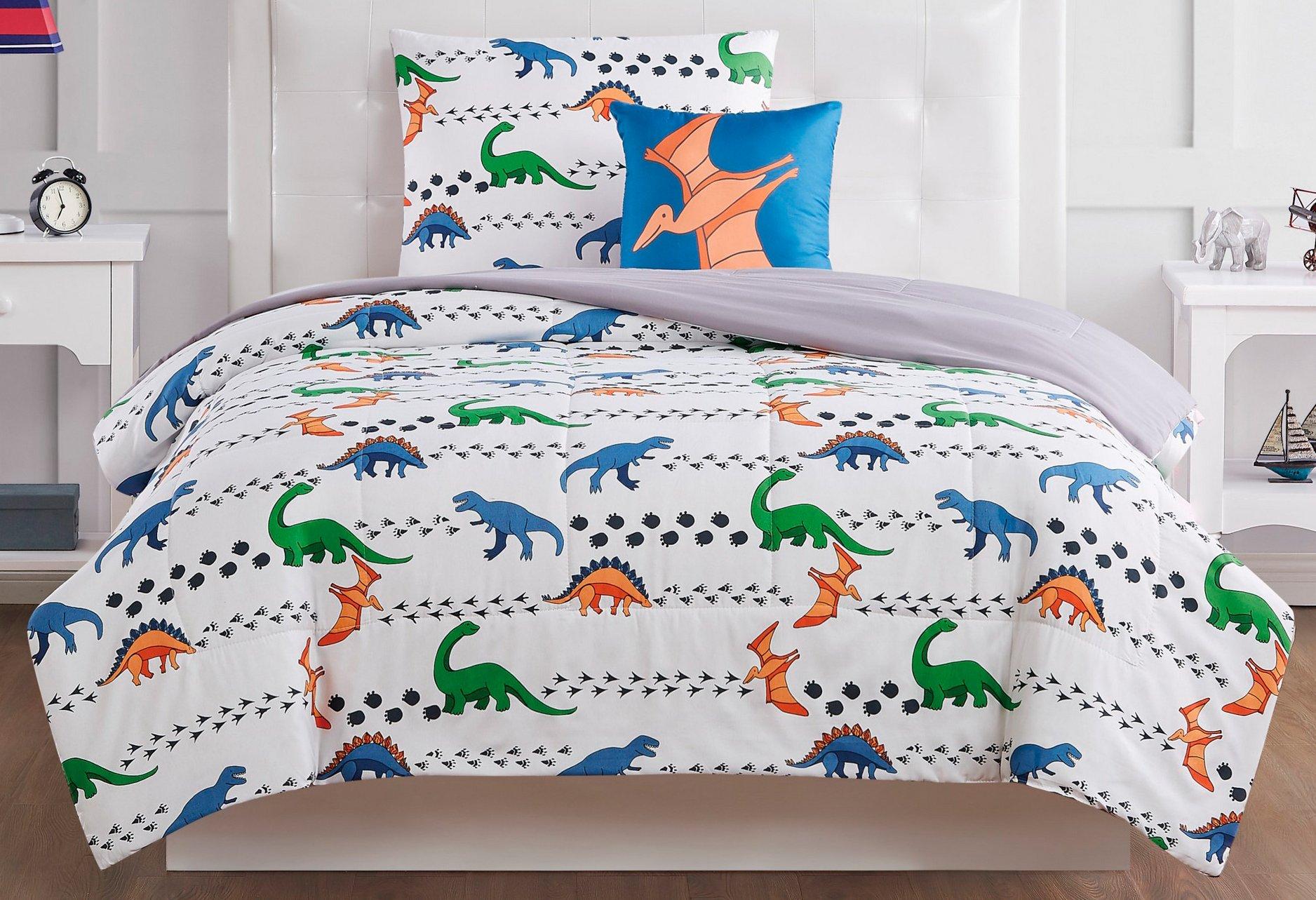 Kids Dino Tracks Comforter Set