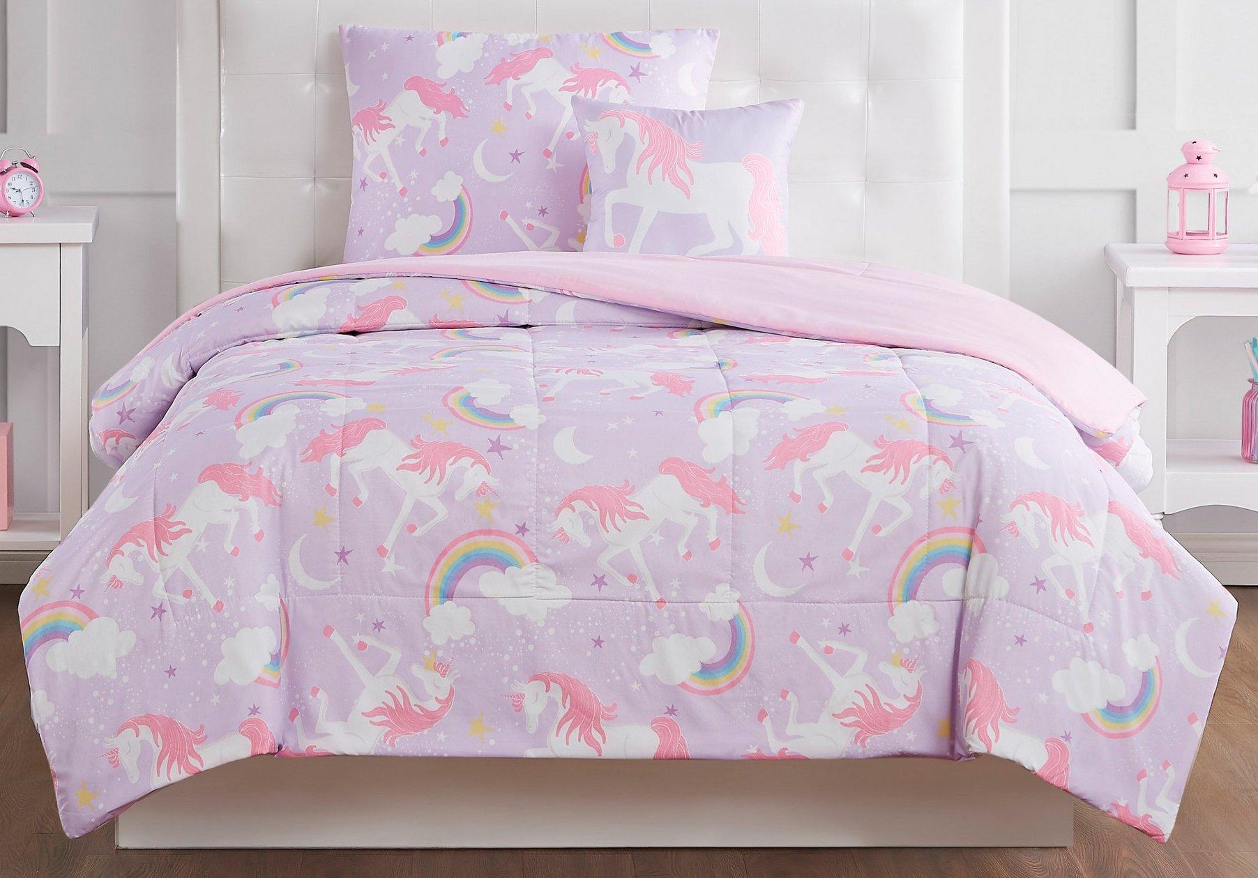 Kids Rainbow Unicorn Comforter Set