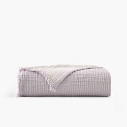 Truly Soft Two-Toned Organic Throw Blanket.